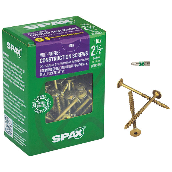 Spax #10 x 2-1/2 In. Washer Head Interior Multi-Material Construction Screw (1 Lb. Box)