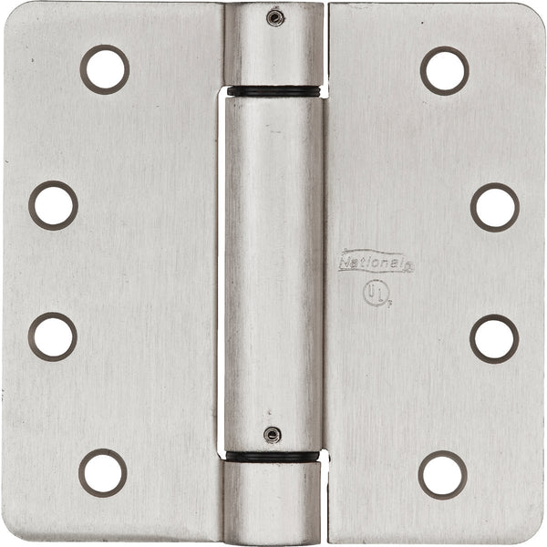 National 3.5 In. Satin Nickel 5/8 In. Radius Spring Door Hinge