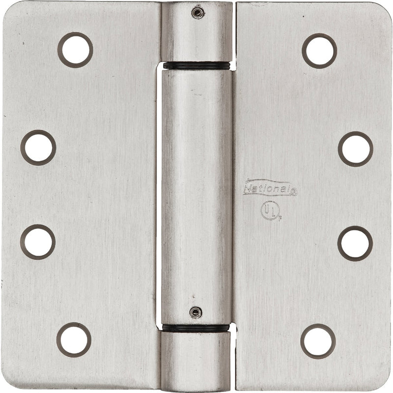 National 3.5 In. Satin Nickel 5/8 In. Radius Spring Door Hinge