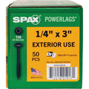 Spax PowerLags 1/4 In. x 3 In. Washer Head Exterior Structure Screw (50 Ct.)