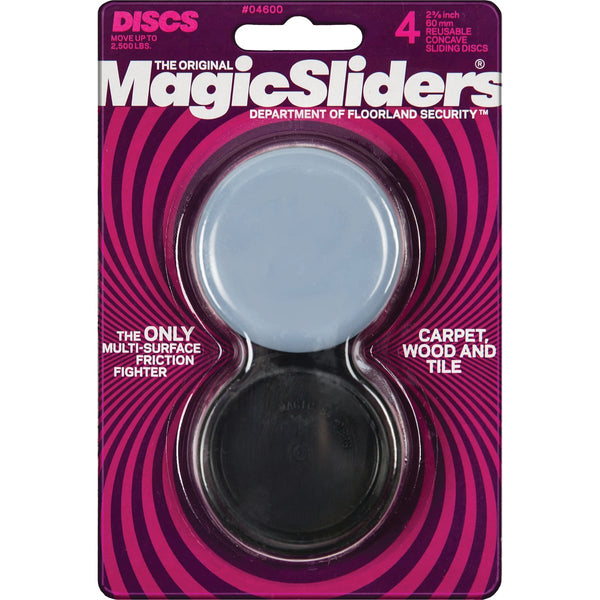 Magic Sliders 2-3/8 In. Concave Round Furniture Glide,(4-Pack)