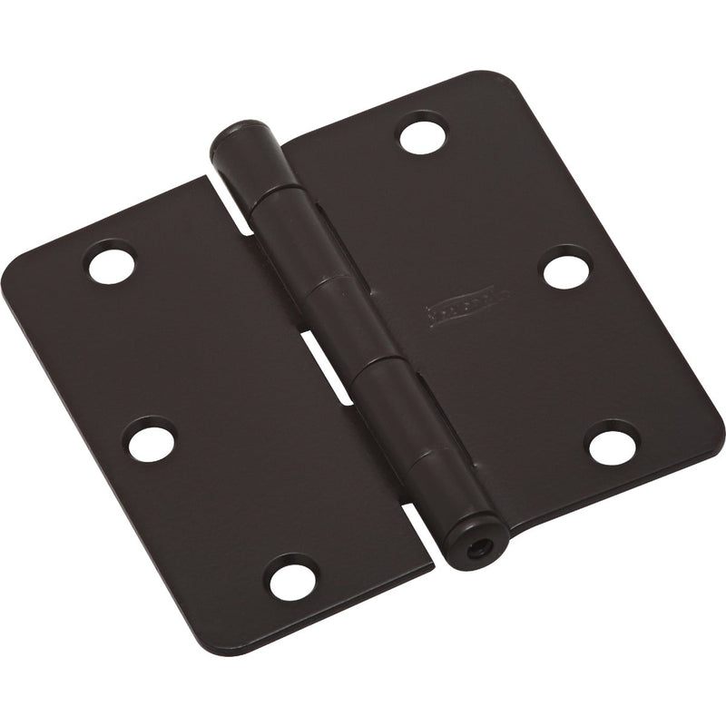 National 3 In. Oil Rubbed Bronze 1/4 In. Radius Door Hinge