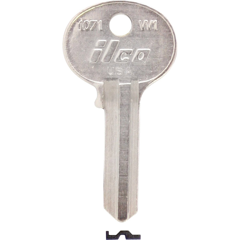 ILCO Wilson Nickel Plated Cam Lock Key, 1071 (10-Pack)