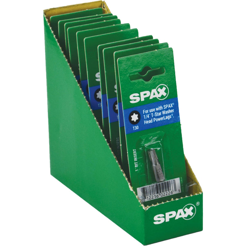 Spax 1/4 In. x 1 In. T30 T-Star Insert Screwdriver Bit