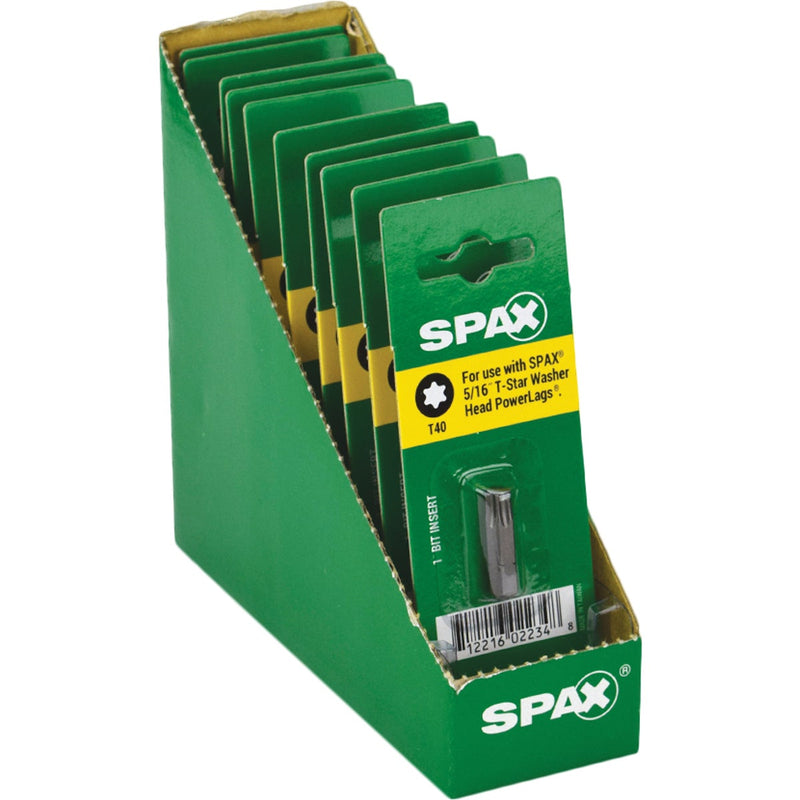 Spax 1/4 In. x 1 In. T40 T-Star Insert Screwdriver Bit