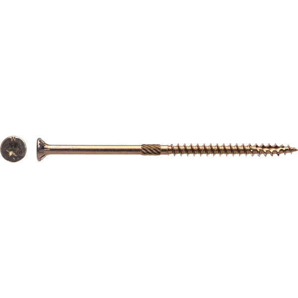 Big Timber #10 x 4 In. Yellow Zinc Flat Head Wood Screw (240 Ct., 5 Lb.)