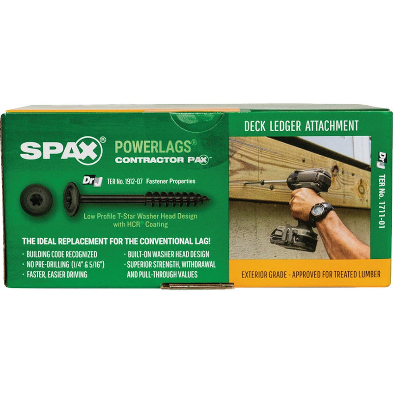 Spax PowerLags 5/16 In. x 4 In. Washer Head Exterior Structure Screw (50 Ct.)