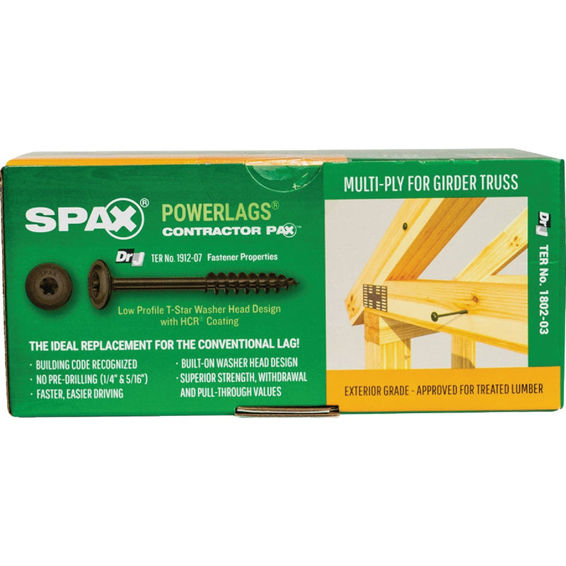 Spax PowerLags 5/16 In. x 4-1/2 In. Washer Head Exterior Structure Screw (50 Ct.)