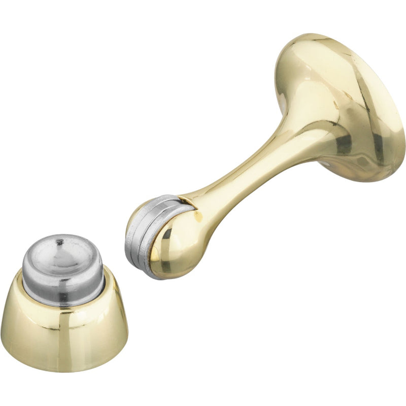 National V244 Polished Brass Magnetic Rigid Door Stop