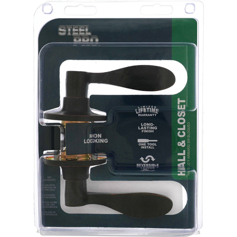 Steel Pro Oil Rubbed Bronze Wave Passage Door Lever