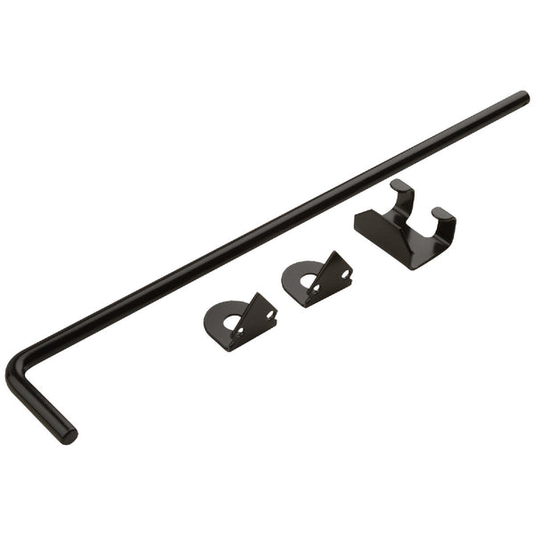 National 1/2 In. X 18 In. Black Steel Cane Bolt