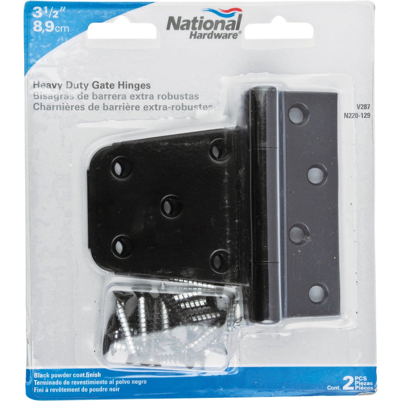 National 3-1/2 In. Black Extra Heavy Gate Hinge