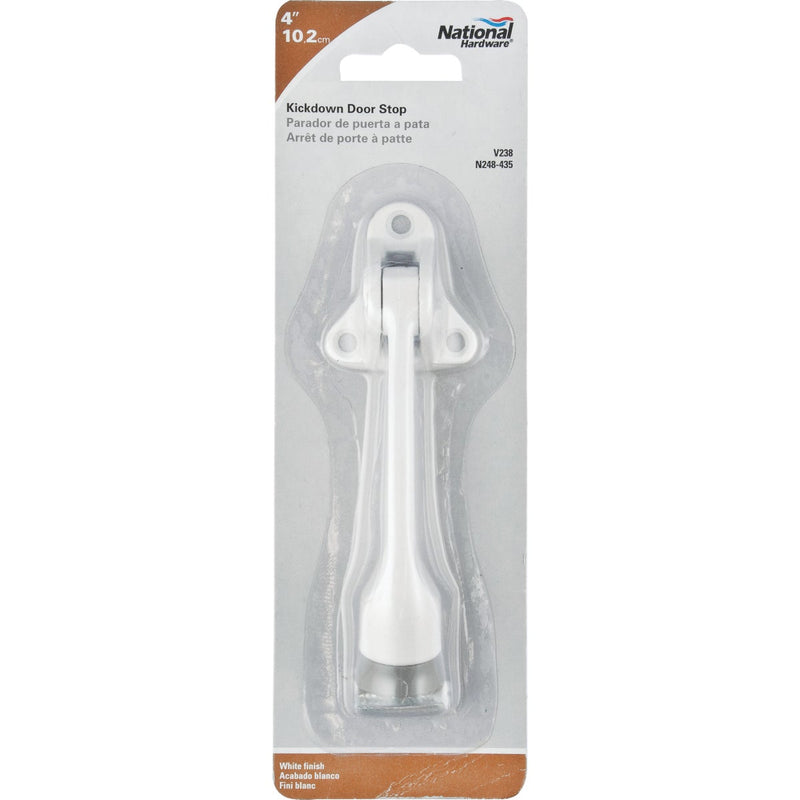 National V238 4 In. White Kickdown Door Holder