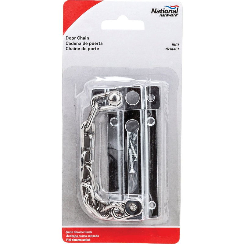 National Satin Chrome Security Chain Door Guard