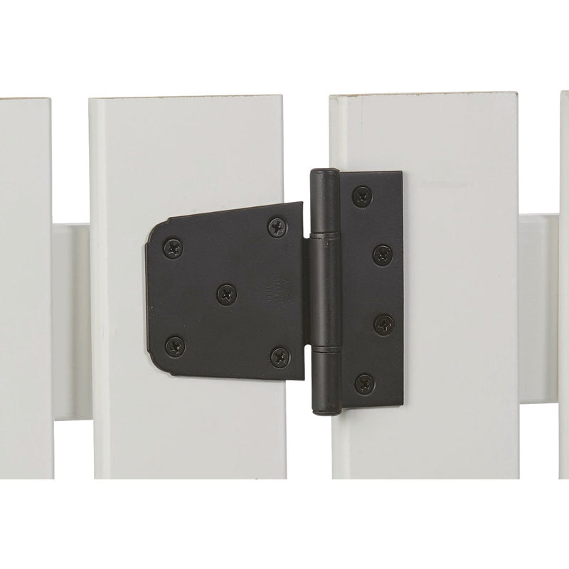 National Hardware 3-1/2 In. Matte Black Extra Heavy-Duty Steel Gate Hinge