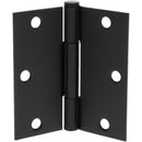 National Hardware Squeak Guard 3-1/2 In. Matte Black Hinge with Square Corner (3-Count)