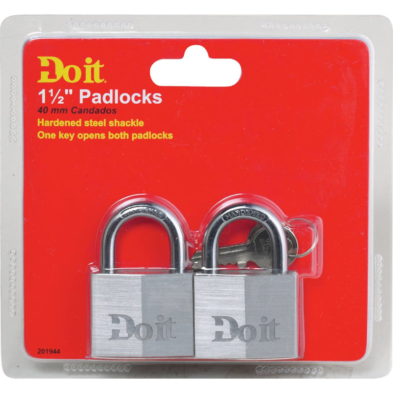 Do it 1-1/2 In. Aluminum Keyed Padlock (2-Pack)
