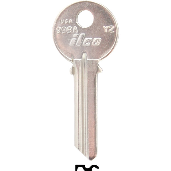 ILCO Yale Nickel Plated House Key, Y2 / 999A (10-Pack)