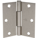National Hardware Squeak Guard 3-1/2 In. Satin Nickel Hinge with Square Corner (3-Count)