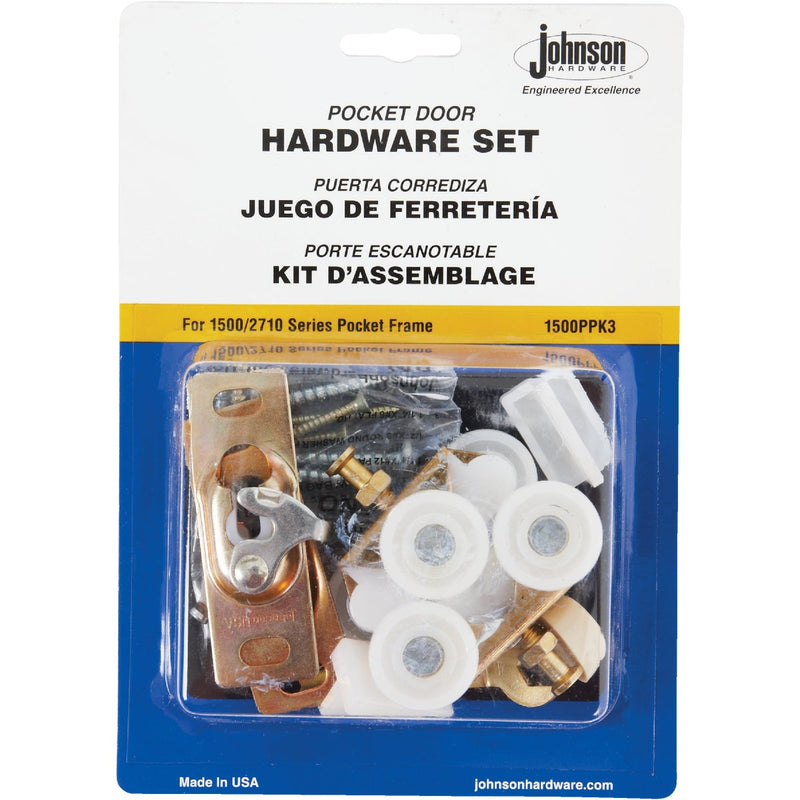 Johnson Hardware 1500 Series 36 In. W. Pocket Door Hardware Set