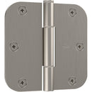 National Hardware Squeak Guard 3-1/2 In. Satin Nickel Hinge with 1/4 In. Radius (3-Count)