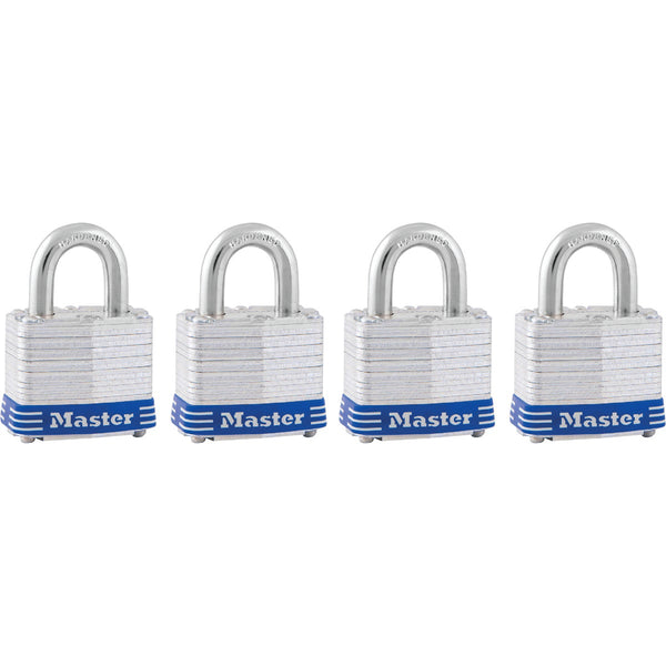 Master Lock 1-9/16 In. Wide 4-Pin Tumbler Keyed Padlock (4-Pack)