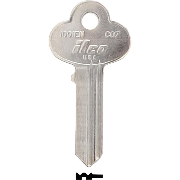 ILCO Corbin Nickel Plated House Key, CO7 / 1001EN (10-Pack)