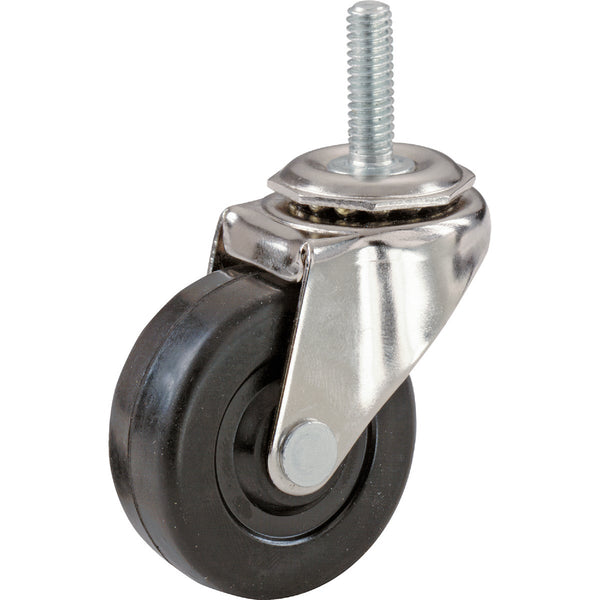 Shepherd 2 In. Rubber Swivel Caster with Threaded Stem