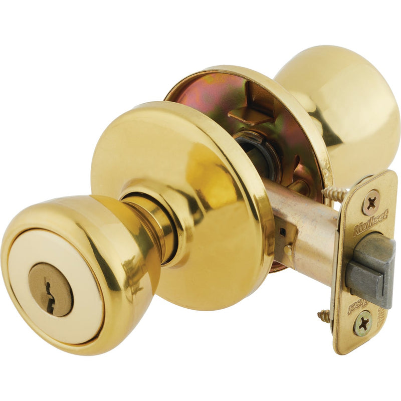 Kwikset Tylo Polished Brass Entry Door Knob