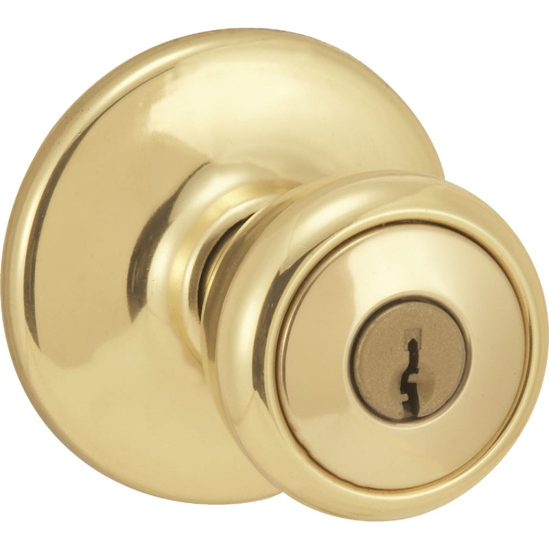 Kwikset Tylo Polished Brass Entry Door Knob