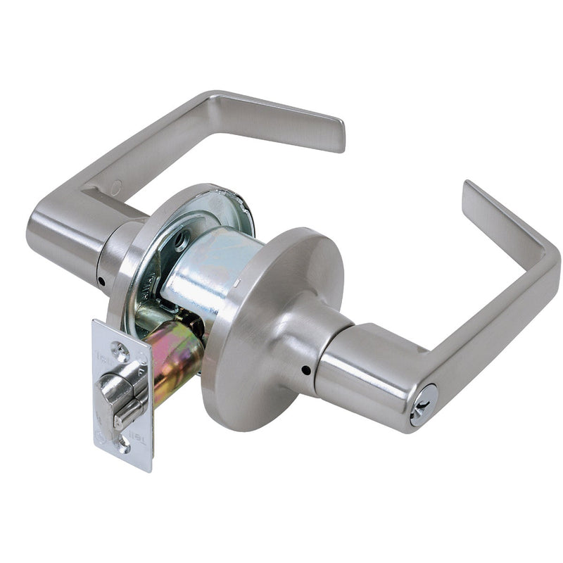 Tell Satin Chromium-Plated Light-Duty Storeroom Door Lever