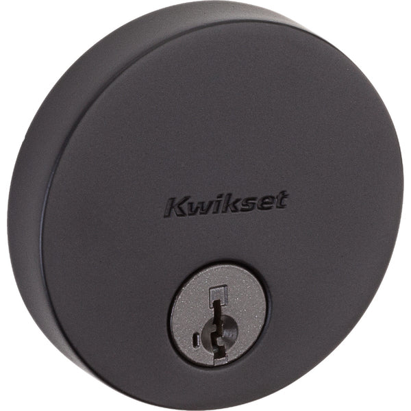 Kwikset Signature Uptown Single Cylinder Deadbolt SmartKey, Matte Black