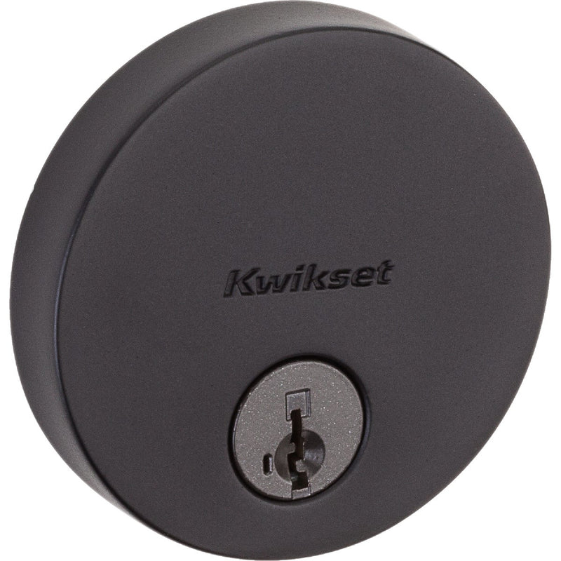 Kwikset Signature Uptown Single Cylinder Deadbolt SmartKey, Matte Black