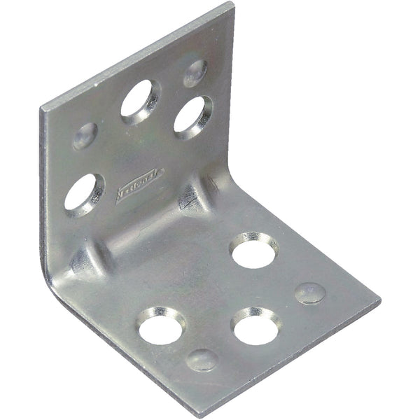 National Catalog V121 1-1/2 In. x 1-1/2 In. Double Wide Zinc Corner Brace (2-Count)