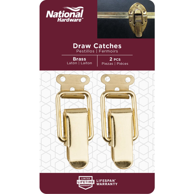 National Catalog V1842 Brass Draw Catch (2-Count)