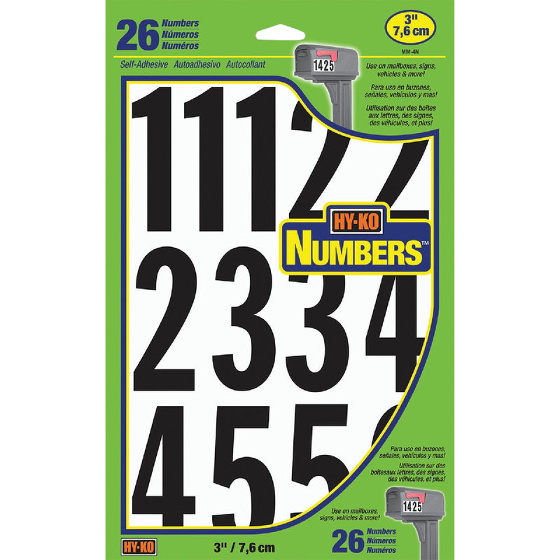 Hy-Ko 3 In. Self-Adhesive Assortment Numbers