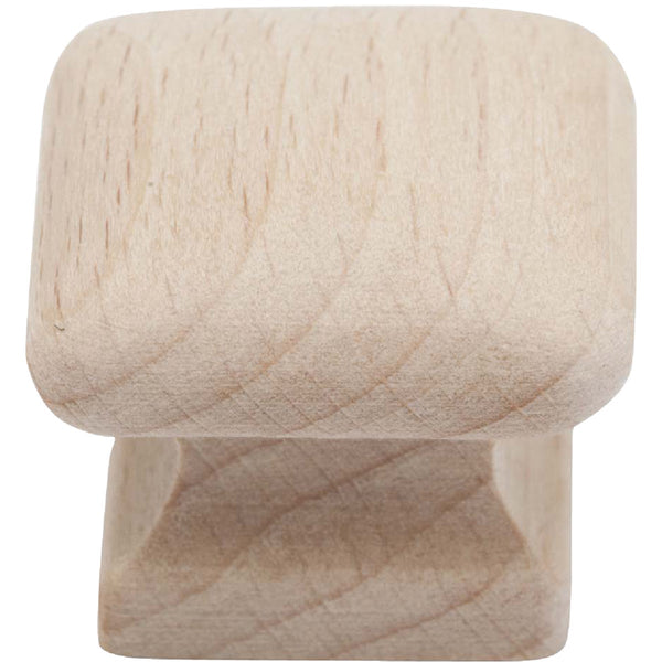 Do it Wood Hardwood Square 1-1/2 In. Cabinet Knob, (2-Pack)