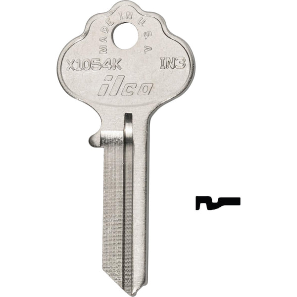 ILCO Nickel Plated File Cabinet Key IN3 / X1054K (10-Pack)