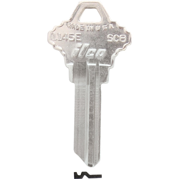ILCO Schlage Nickel Plated House Key, SC8 / 1145E (10-Pack)