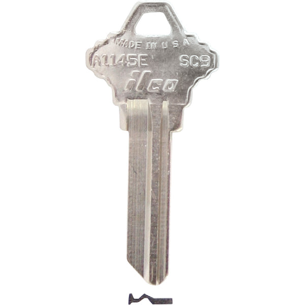 ILCO Schlage Nickel Plated House Key, SC9 / A1145E (10-Pack)