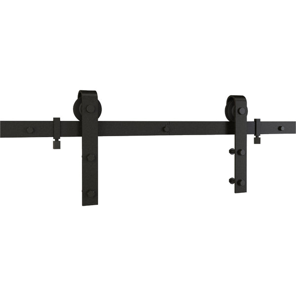 National 928 72 In. Matte Black Classic Interior Barn Door Kit (2-Piece)