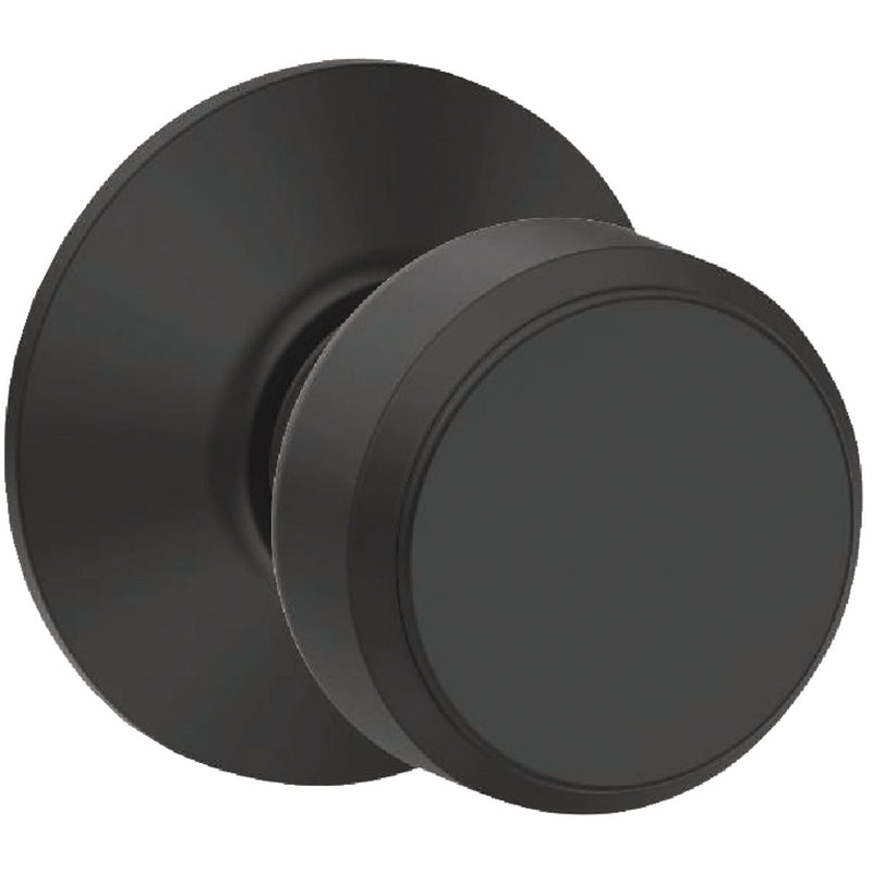 Schlage Bowery Matte Black Knob Hall and Closet Lock