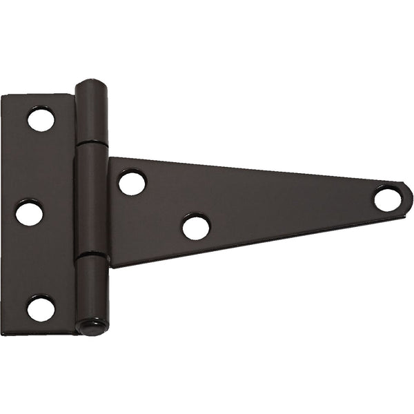 National 4 In. Black Heavy-Duty Tee Hinge (2-Pack)