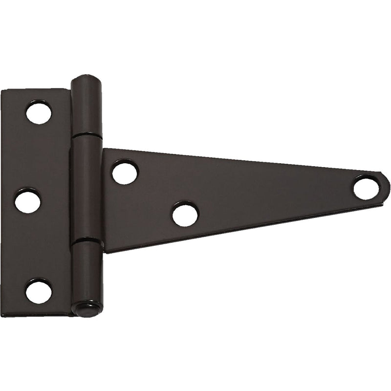 National 4 In. Black Heavy-Duty Tee Hinge (2-Pack)