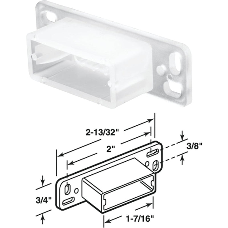 Prime-Line 2-13/32" x 1-7/16" Side Track Socket (2-Pack)