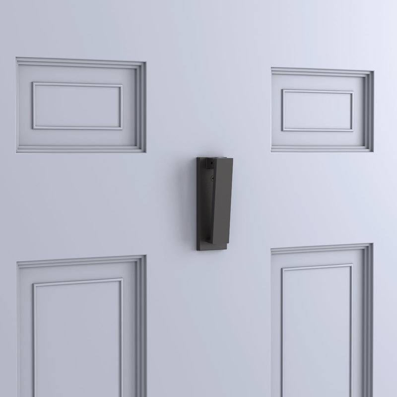 National Hardware 4-3/4 In. Matte Black Reed Door Knocker