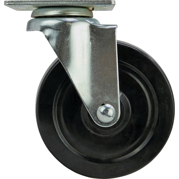 Shepherd 5 In. General-Duty Soft Rubber Swivel Plate Caster