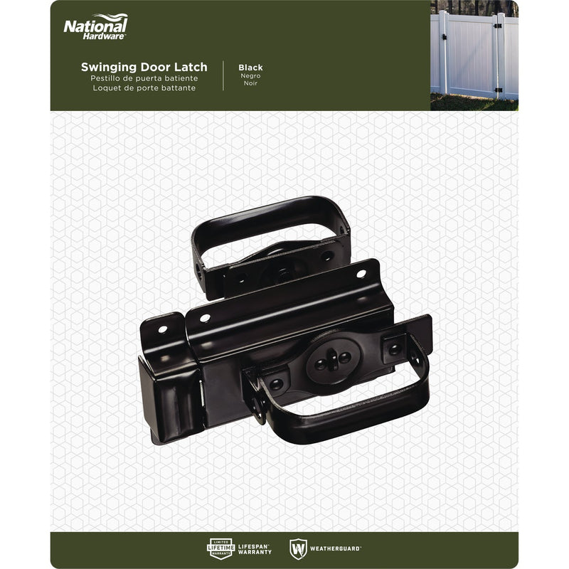 National Black Steel Swinging Door Latch