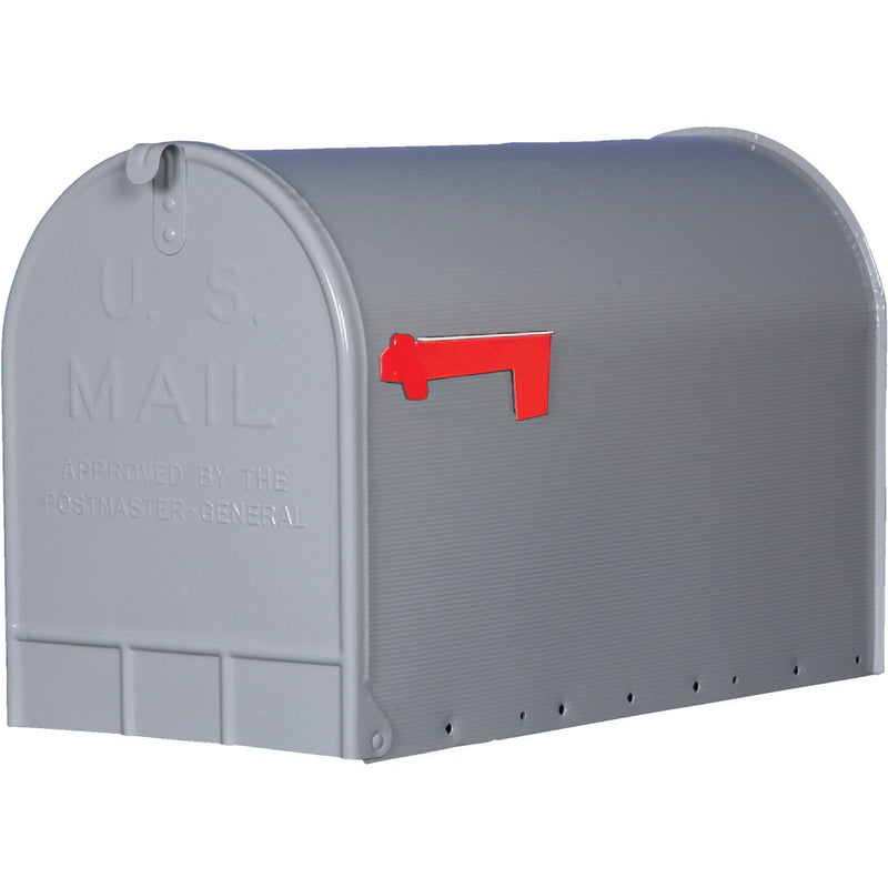 Gibraltar Stanley T3 Gray Steel Rural Post Mount Mailbox