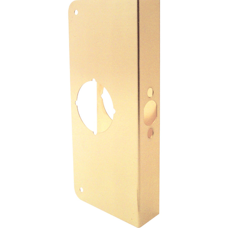 Defender Security 1-3/8 In. x 2-3/8 In. Brass Door Reinforcer